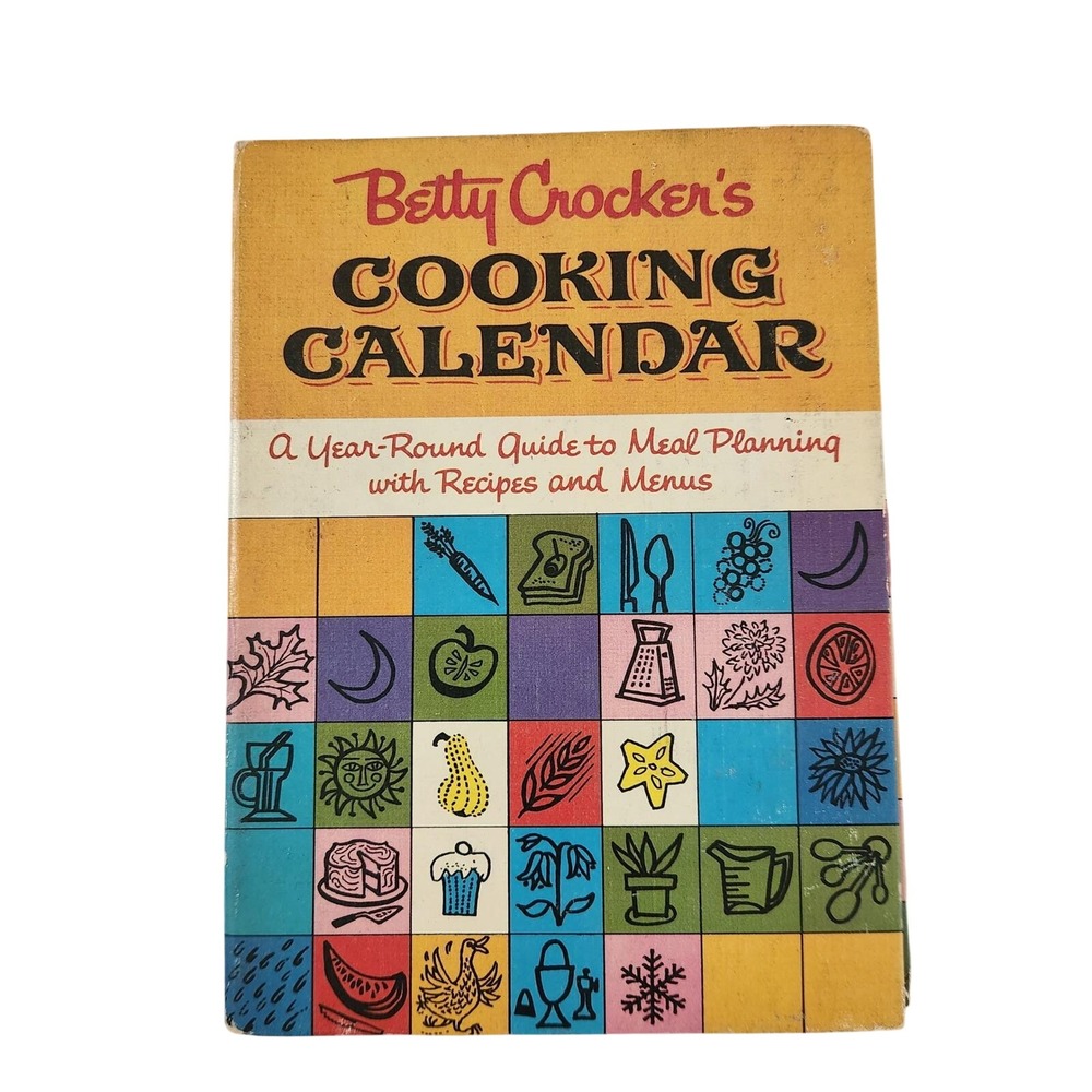 Vintage 1962 Betty Crocker Cooking Calendar First Edition Spiral Cookbook MCM